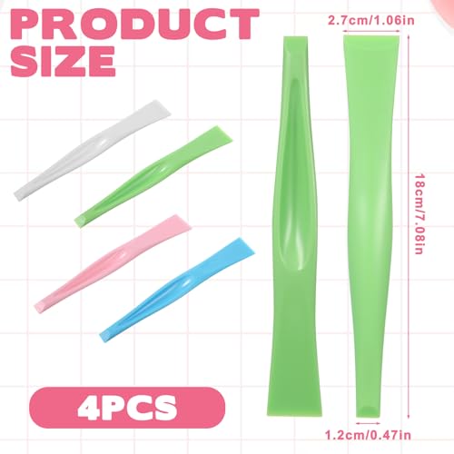 4 PCS Plastic Label Scraper Tool, Multipurpose Kitchen Scraper Cleaner Tool, Hard Plastic Cleaning Label Remover Tools, 4 Colors