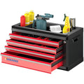 LARBANKE Portable 4-Drawer Tool Chest with Handle,Lockable Tool Box,Red
