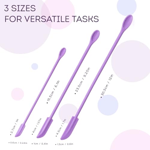 3 Pack Silicone Makeup Spatula Set, Mini Cosmetic Cream Scraper Tools