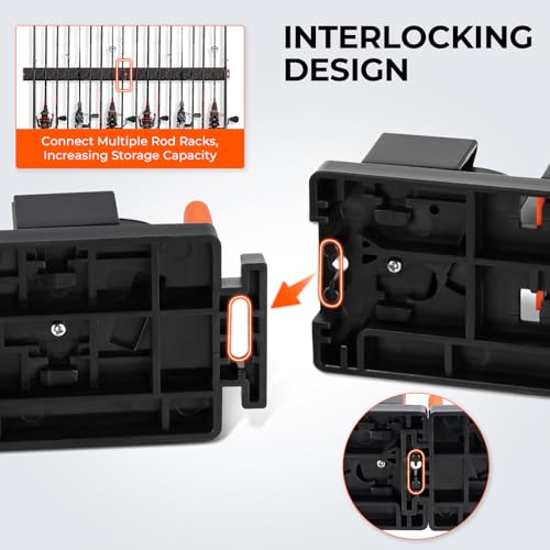 KastKing GravityLock V9 & V9 Vertical Fishing Rod Holder, Holds 18 Rods - color: V9 2-pack (store 18 combos)