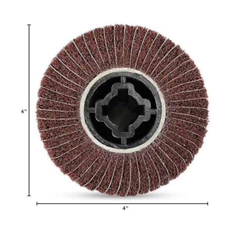 BHA 4"x4" Interleaf Flap Wheel Abrasive Drum, 3/4" Quad Keyway, 80 Grit - size: 80 Grit