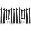 WINSOON Decorative Metal Garage Door Hardware Screw in, Black Steel, 2 Sets - size: 2Packs
