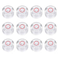 HARFINGTON 12pcs Circular Bubble Spirit Level 14x8mm Mini Round Bubble Spirit Level Little Measuring Layout Tools for TV Industrial Carpentry Picture Frame, White/Red - color: White/Red, size: 14x8mm