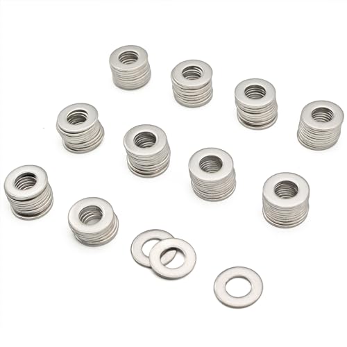 3/8" Stainless Flat Washers, 3/8" x 13/16" OD - size: 3/8 (100)