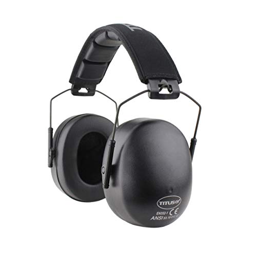 TITUS 3 Series, Onyx 37 Original Highest NRR Noise Reduction Earmuffs - color: Black (Premium Band / Earmuffs Only)