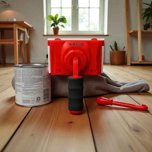 Paint Edger with 3 Pads (1 Tool with preloaded pad + 2 Refills), 4.7 Inch Trim Paint Tool for Ceilings, Baseboards, Doors, Clean Lines, Handheld or Extension Pole Compatible RSL43