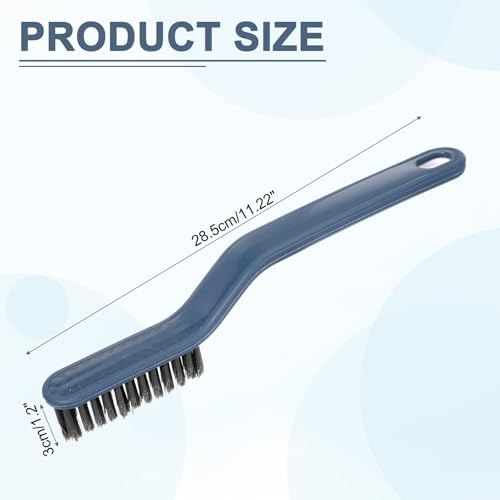 uxcell Crevice Cleaning Brush with Tweezer, Hard Bristle Gap Brush for Tidying Narrow Space, Deep Cleaning Supplies for Kitchen Sink, Toilet, Bathroom, Bathtub, Home, Window, Blue - color: Blue