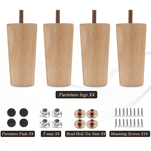 4pcs 4 Inch Wood Furniture Legs - size: 4 Inch