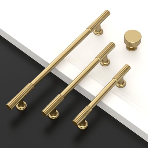 Asidrama 10 Pack 3 inch Champagne Bronze Kitchen Cabinet Handles - color: Champagne Bronze, size: 3" Hole Center