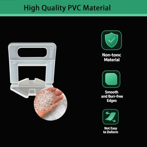 Tile Leveling System Kit with Plier, Tile Leveling Clips Tools for Floor and Wall Installation, Ceramic, Porcelain, Stone Tiles (1/8 Inch Tile Spacers)