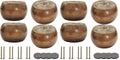2 Inch Wood Sofa Furniture Legs Round Walnut Bun Feet 2 Inch Tall Legs Replacement for Sofa/Couch/Ottoman/Loveseat/Cabinet with Screw Set of 4 (Diameter: 2.7inch, Walnut) (Pack of 2) - color: Walnut, size: Diameter: 2.7inch (Pack of 2)