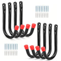 Garage Storage J Utility Hook, 8 Pack Heavy Duty Wall Mounted Hanging Hooks Organize Garden Tools, Gym Bags, Stroller, Toy,Power Tool - size: 3.5inch