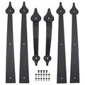 WINSOON Decorative Metal Garage Door Hardware Screw in, Black Steel, 1 Set - size: 1 Pack