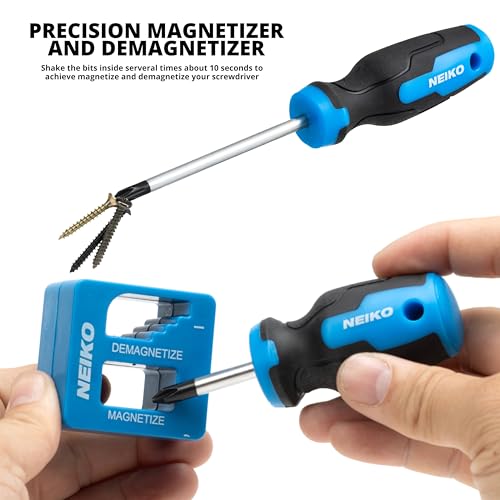 NEIKO 01379A Master Screwdriver Set, 32 Piece Magnetic Precision Screwdrivers, Phillips, Flathead, Slotted, and Torx Drivers, Includes Magnetizer and Demagnetizer, Small Magnetic Screwdrivers - size: Master Precision Set