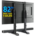 AX WABER Universal TV Stand, Table Top TV Stand Base Wobble Replacement for Most 24 to 80 Inch LCD LED TVs, 7 Height Adjustable TV Legs Hold up to 150lbs, Max VESA 800x500mm, Black AX10TB02