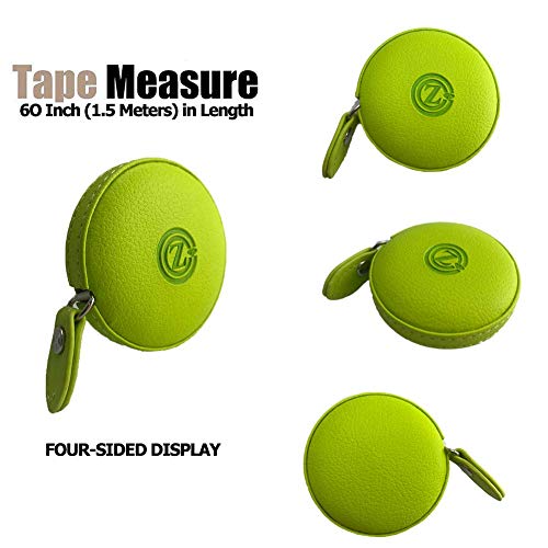 Sewing Tape Measure, Medical Body Cloth Tailor Craft Dieting Measuring Tape, 79 Inch/2 M Dual Sided Retractable Ruler with Push Button Round(1 Pack, Green) - color: Green 1 pack