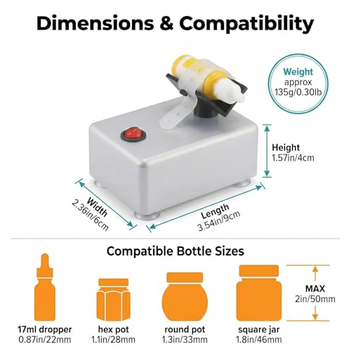 Paint Mixer & Nail Polish Shaker for Model Paints & Nail Polish - color: Silver