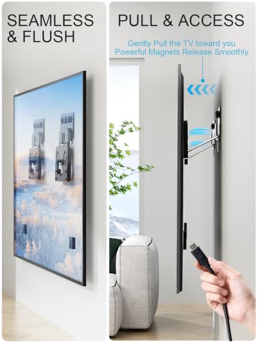Ultra Slim TV Wall Mount 14-80", 0.3" Micro Gap, Low Profile,100lbs - size: 14-80 inch