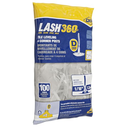 QEP LASH360 1/16 in. Tile Leveling 4-Corner Stems (100-Pack)