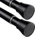 2 Pack Black Shower Curtain Rod 45 to 77 Inch - color: Black 2 Pack, size: 45-77"