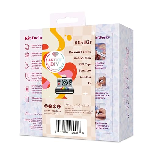 DIAMOND ART CLUB Mini Dazzles - 80s Diamond Art Kits for Adults - color: 80s