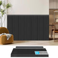 Art3d Beadboard Wainscoting Wall Panel Kit, 37.8 x 9.84 Inch, Matte Black | 12-Piece Panels + 4 Edge Trims, 31 Sq.Ft. Coverage, Lightweight, Water-Resistant, Easy to Trim, for Living Room, Bedroom - color: Matte Black