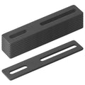 10 PCS Black Slotted Mending Plate, Flat Metal Bracket, 6" x 1-3/16" - size: 6" x 1-3/16"
