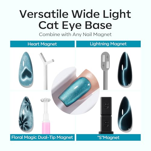 Modelones Cat Eye Magnet 5D Nail Magnet for Cateye Gel Polish Nail Stuff - color: A Rotating Cat Eye Magnet