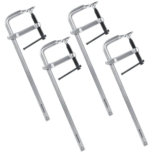 JMIATRY 4PCS F Clamps 12 Inches, Welding Bar Clamps, F-clamps for Welding - size: 12 inch