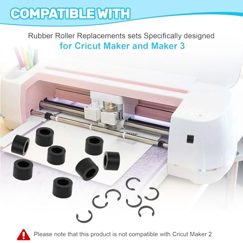 Rubber Roller Replacement Set for Cricut Maker, Pack of 27