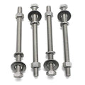 (5 Sets) 5/16-18x4 Stainless Steel Hex Head Screws Bolts, Hex Machine Nuts, Fender Flat Washer& Split Lock Washers, 18-8 (304) S/S, Fully Threaded by Bolt Fullerkreg - size: (5 Sets) 5/16x4"
