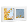 Vinyl Basement Window, Bathroom Sliding Window 36" x 24" White | Double Pane Insulated Tempered Glass and Fiberglass Screen for Basement, Bathroom, Shed - size: 36x24 IN