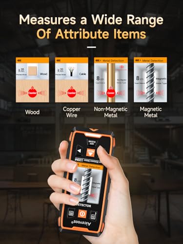 Stud Finder Wall Scanner - Stud Finder Tool w/Intelligent Microprocessor Chip, Stud Detector Beam Finders and Laser Measure for the Center and Edge of Wood AC Wire Metal Studs Joist Pipe