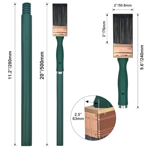 King Origin 2 PCS 2 Inch Paint Brushes with Pole, Quick Deck Brush - size: 2-Inch