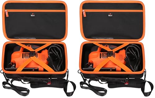 Mchoi Hard Case Suitable for BLACK+DECKER 4.5 -Amp BDEJS300C/ Hammerhead 4.8-Amp 3/4 Inch Jig Saw, Case Only (Pack of 2) - size: 12.5*8.4*3.5 inches (Pack of 2)