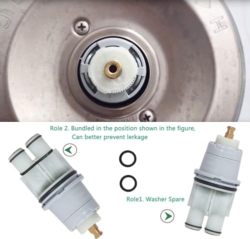 RP46074 Shower Valve Cartridge Repair Assembly Compatible for Delta Shower and Tub 13/14 Series Faucet,Replacement for Monitor Shower Cartridge,Single-Handle Universal Valve Cartridge Repair Kit-2 Pcs - style: RP46074-2 Pack