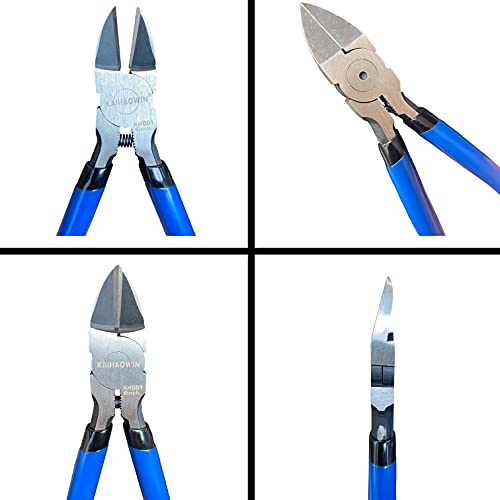 KAIHAOWIN Wire Cutters 2 Pack 6.5 Inch, Flush Cutters Zip Tie Cutters Cable Snips Wire Snips, Spring Loaded Side Cutting Pliers for Jewelry Making Crafts Floral Artificial Flowers Electrical - size: 6.5 inch