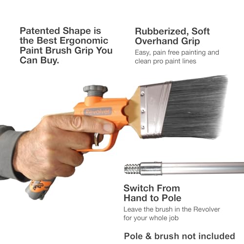 Revolver Pro by McCauley Tools Paint Brush Extender for Painting high Areas Safe, Fast and Easy, by Hand or with a Pole