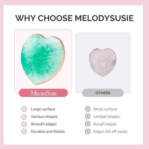 MelodySusie 1PC Heart Shape Resin Nail Art Palette, Professional Color Mixing Board for Gel Polish, Acrylics, Pigment Blending, Salon and DIY Makeup Artist Tool, Green - color: Green Heart Without Spatula