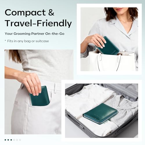 FAMILIFE Stainless Steel Manicure Set 11-in-1 Professional Nail Clipper Kit | Portable Leather Travel Case, Pedicure & Grooming Tools for Fingernails & Toenails, Luxury Gift for Men & Women, Peacock Blue - color: Blue