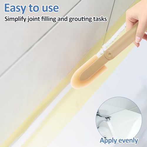 8Pcs Rubber Caulking Tool Set Reusable Caulk Tool Caulking Finishing Tool Grout Sealant Caulk Spatula Set Multifunctional Silicone Sealant Caulking Spatula Tool for Kitchen Bathroom Window /4 Size