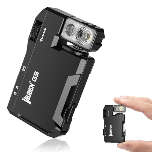 WUBEN G5 Rechargeable EDC Flashlight, Mini Flat Bright Pocket Flashlight - color: Black