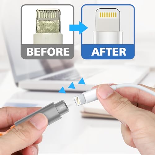 iPhone Cleaning Kit for Charging Port, Cleaner Kit for AirPod Phone, Grey - color: Grey