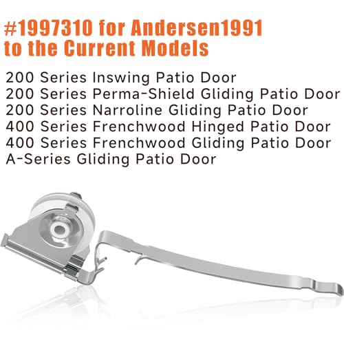 Sliding Screen Door Rollers for Andersen Gliding Screens Replacement, 1-1/4" Nylon Concave Wheels, Fits 200 & 400 Series Patio Door Screen Wheel - color: Silver