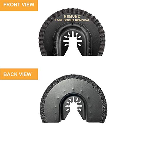 3pcs Oscillating Tool Blades for Grout Removal Tile Mortar Concrete Masonry 1/8, Fit for Dewalt Milwukee Rockwell Bosch Dremel Ryobi Ridgid Multitool