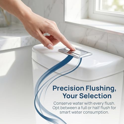 WOFASHPURE Toilet Flush Button Replacement, Dual Push Button Toilet Tank
