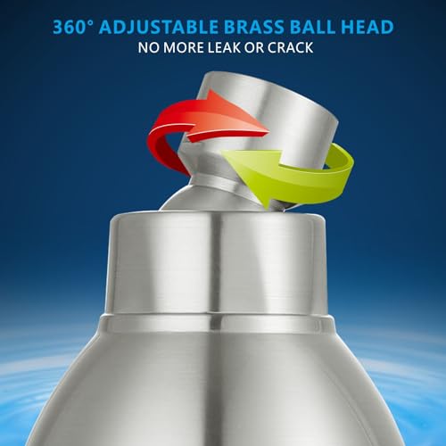 High Pressure Shower Head - Powerful Bathroom Pressure Boosting Showerhead - Perfect Universal Replacement for Rain Shower Heads(Brushed Nickel) - color: Brushed Nickel