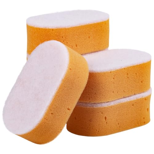 6 Pack Drywall Wet Sanding Sponges, Large Washable Reusable Sanding Blocks for Drywall, Dust Control Sponge for Smoothing, Finishing & Surface Prep, 5.5 x 4.5 x 3.1 Inch
