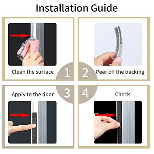 Brush Weather Stripping Door Window Seal,0.6" x0.4inx32.8FT - color: Gray, size: 0.6"x0.4inx32.8FT