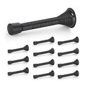 Ravinte Door Stoppers, 12 Pack Black Spring Door Stops with Rubber Bumper - color: Black